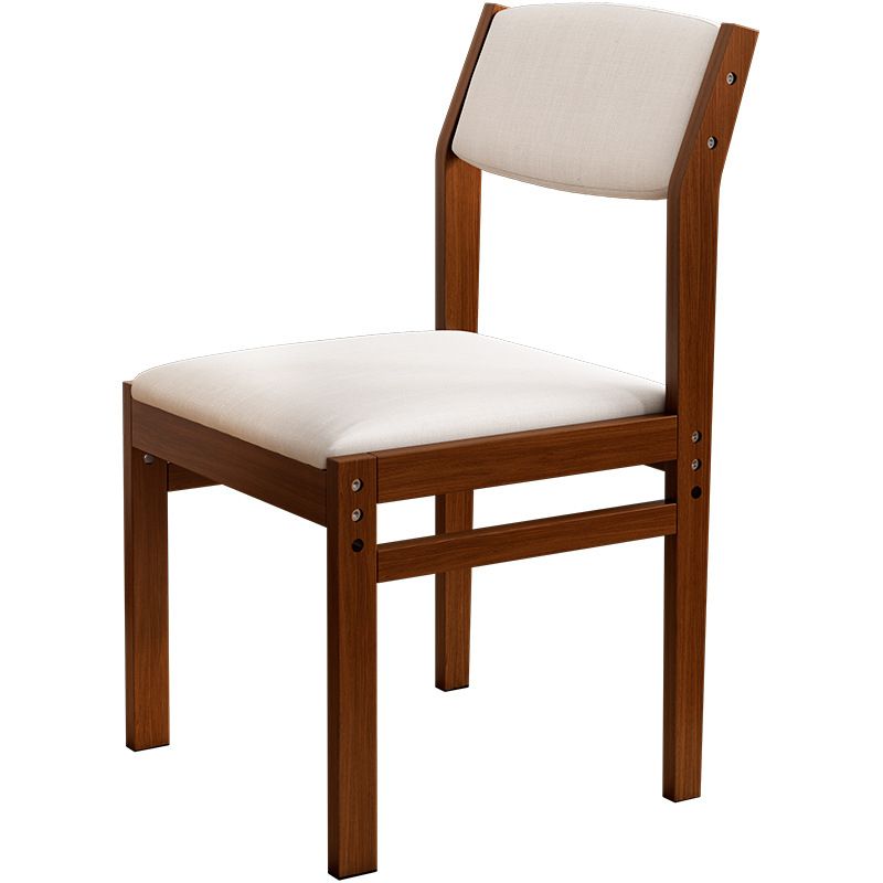 Modern Rubberwood Home Armless Dining Chairs Open Back Dining Side Chair, 1 Piece