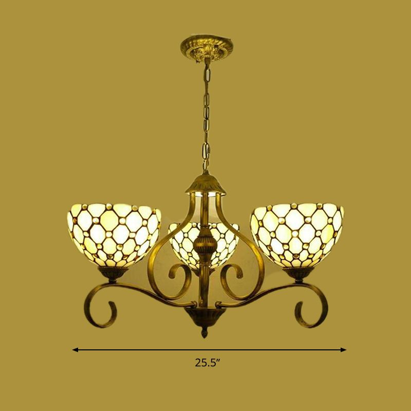 BEIGE 3/6/8 LUMIÈRES PENDANT PRENDANT LAMPE MÉDITRANANE TACKED BEIDELLED Lampe, 25,5 "/ 34" /37,5 "W