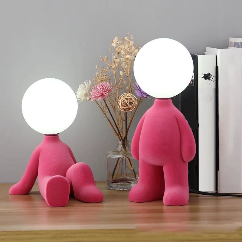 Macaron Table Lamp Kids Style Desk Lamp with Glass Shade for Kid's Room