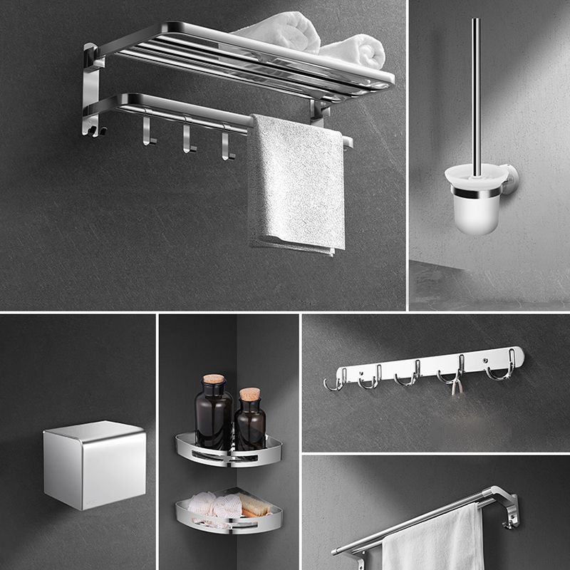 Modern Sliver Bath Hardware Set Metal Bathroom Accessory Kit