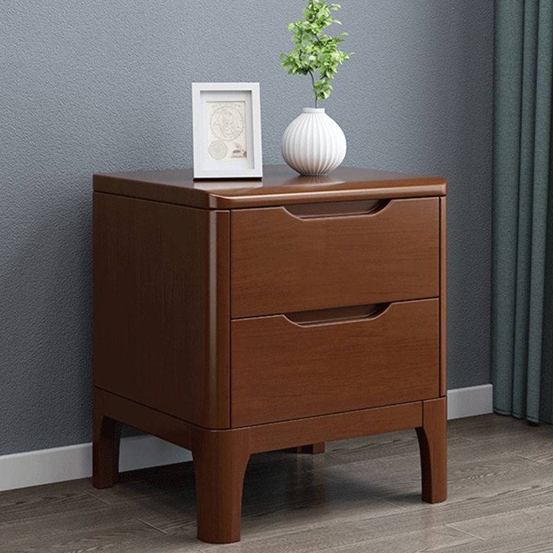 Solid Wood Bedside Cabinet Traditional Bed Nightstand for Bedroom