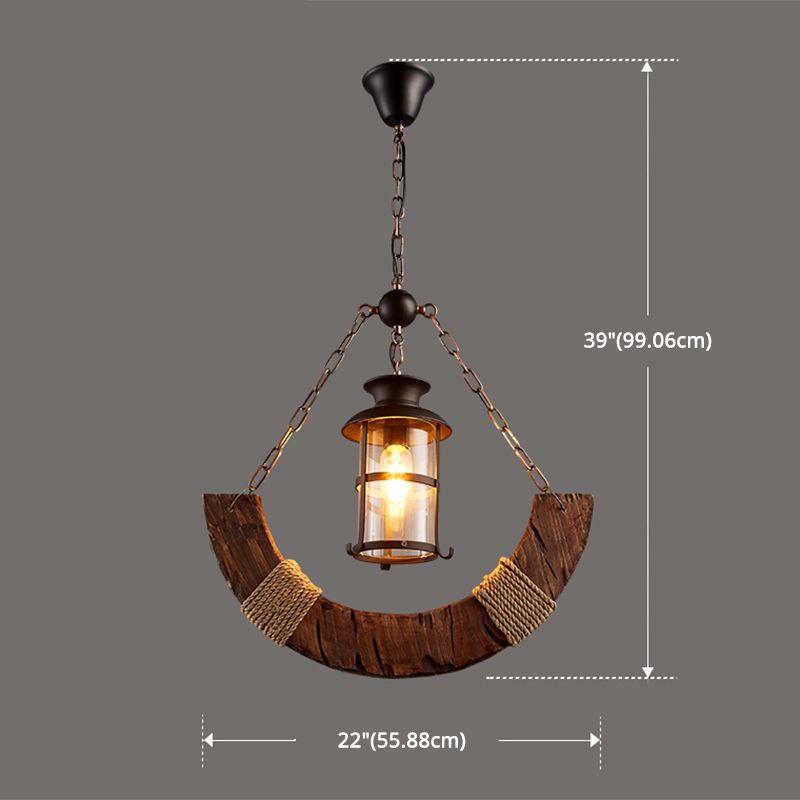 Industrial Style Shaded Pendant Lighting Fixture Metal Hanging Pendant Light in Black