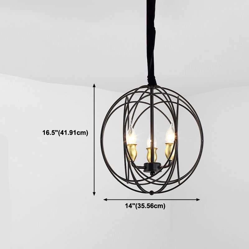 Schmiedeeisen hängende Anhänger Lichter Vintage Global Hanging Lamps für Wohnzimmer