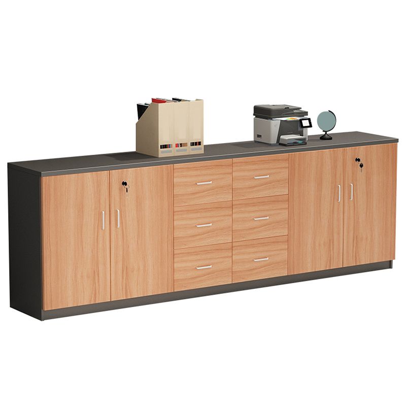 Modern Wood Cabinet with Locking Drawers and Storage Lateral File Cabinet