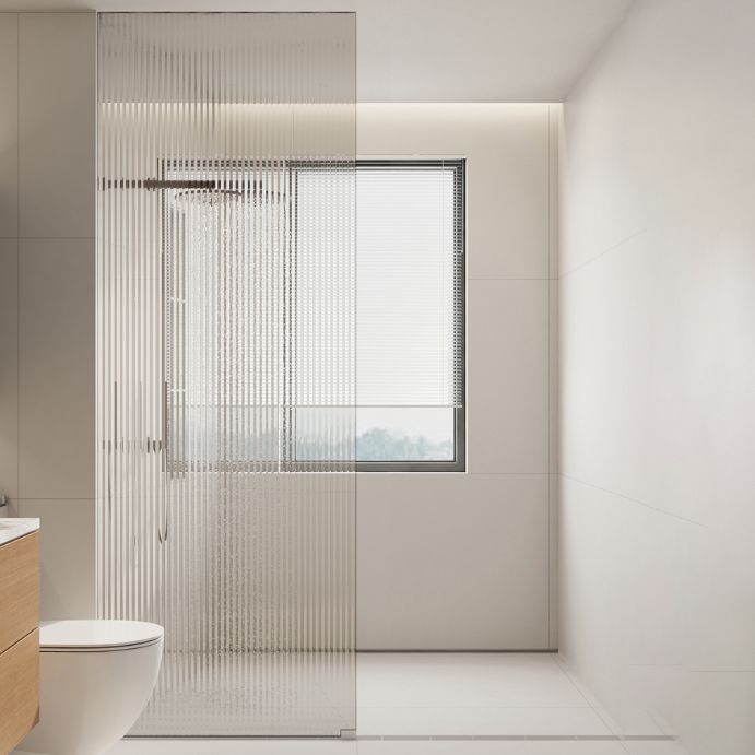 Single Fixed Shower Screen Frameless Half Partition Shower Bath Screen