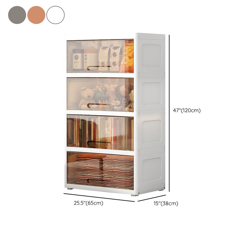 Modern Style Plastic Armoire Cabinet Bedroom Youth Armoire with Door