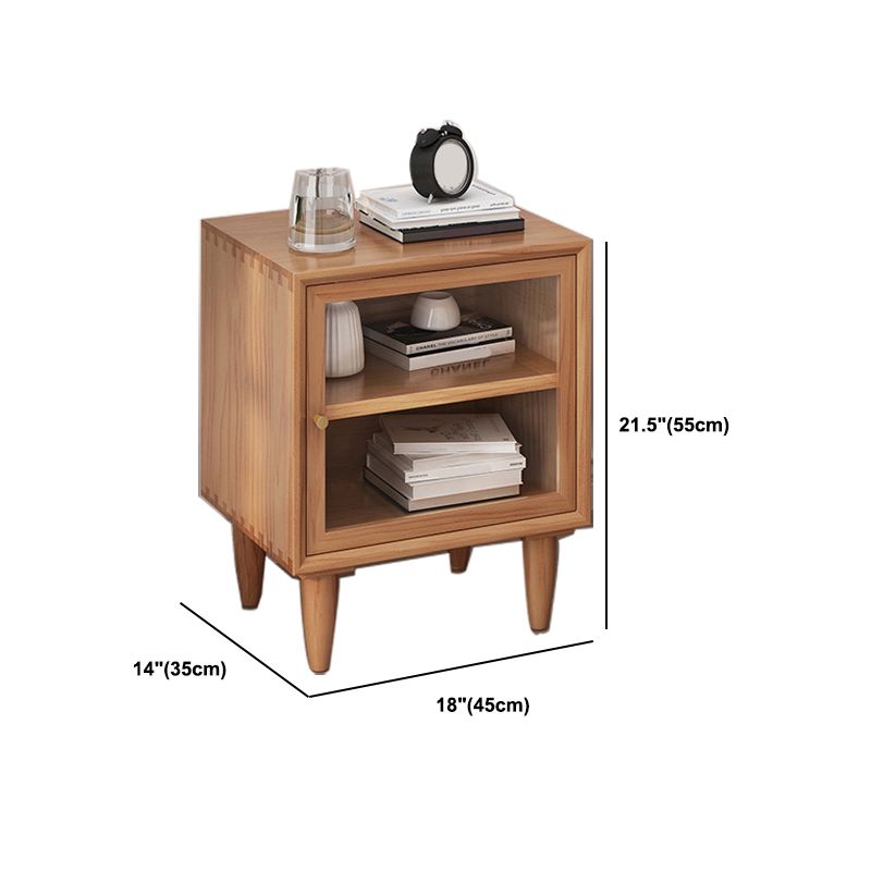 Contemporary Bedside Cabinet 1 Door Right Side Nightstand for Bedroom