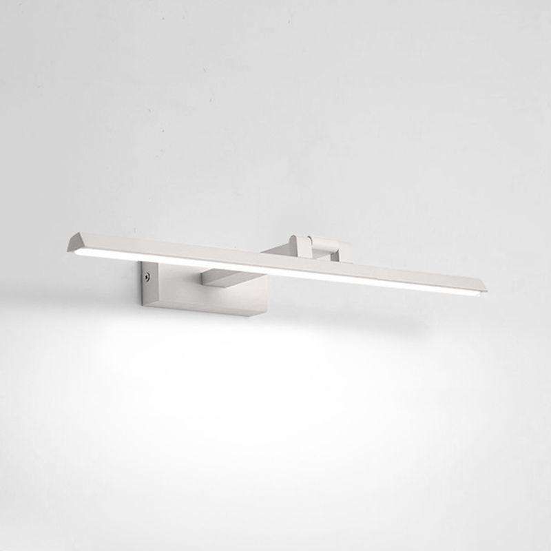 1-Light Modern Style Metal Vanity Light Straight LED Mirror Light for Bathroom