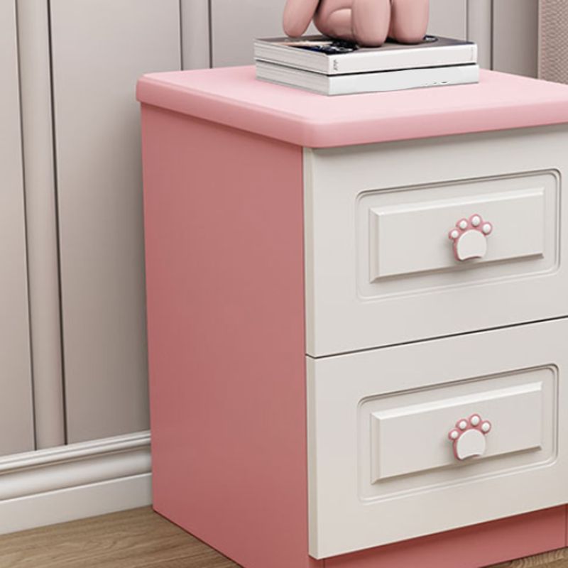 with Drawers Nightstand Kids Solid Wood Flat Top Neutral Nursery Nightstand