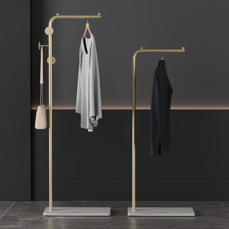 Luxurious Coat Rack Metal Solid Color Coat Rack with Marble Bottom