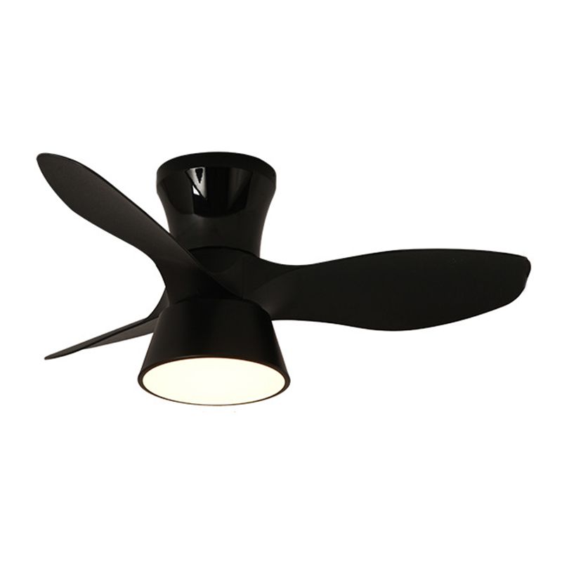 Modern Simple Fan Ceiling Fixture in Black / Brown / White LED 3 - Blades Fan Lighting