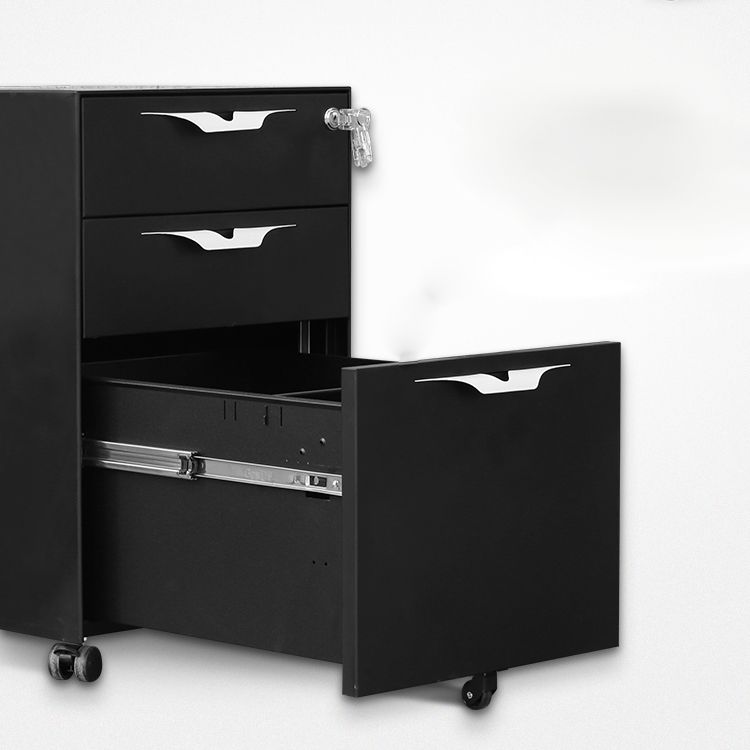 Modern File Cabinets Metal Frame File Pedestal with Key Lock for Office