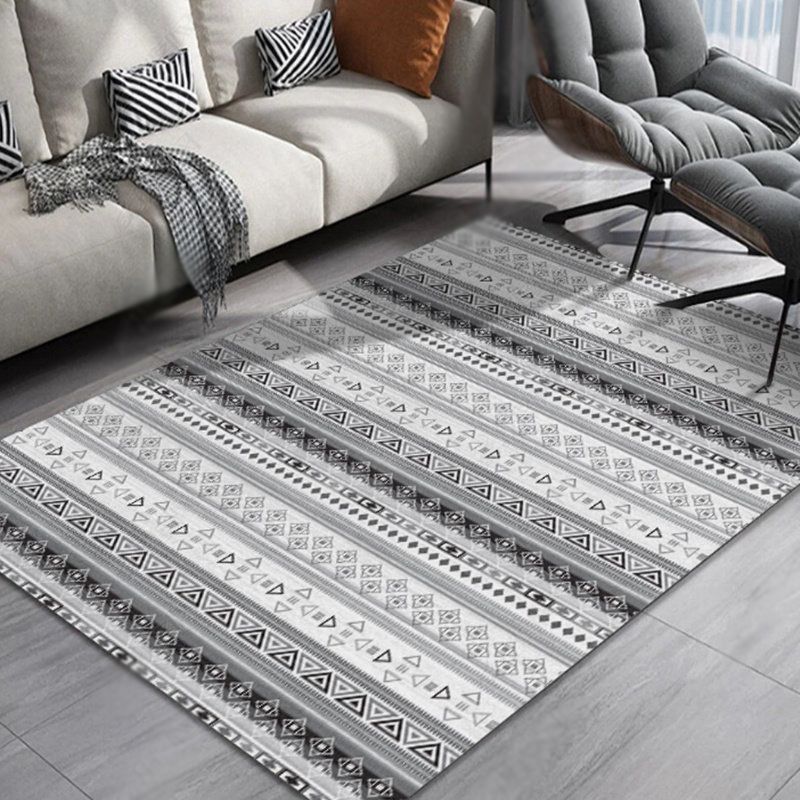 Yellow Traditional Rug Blending Graphic Rug Non-Slip Backing Rug for Living Room