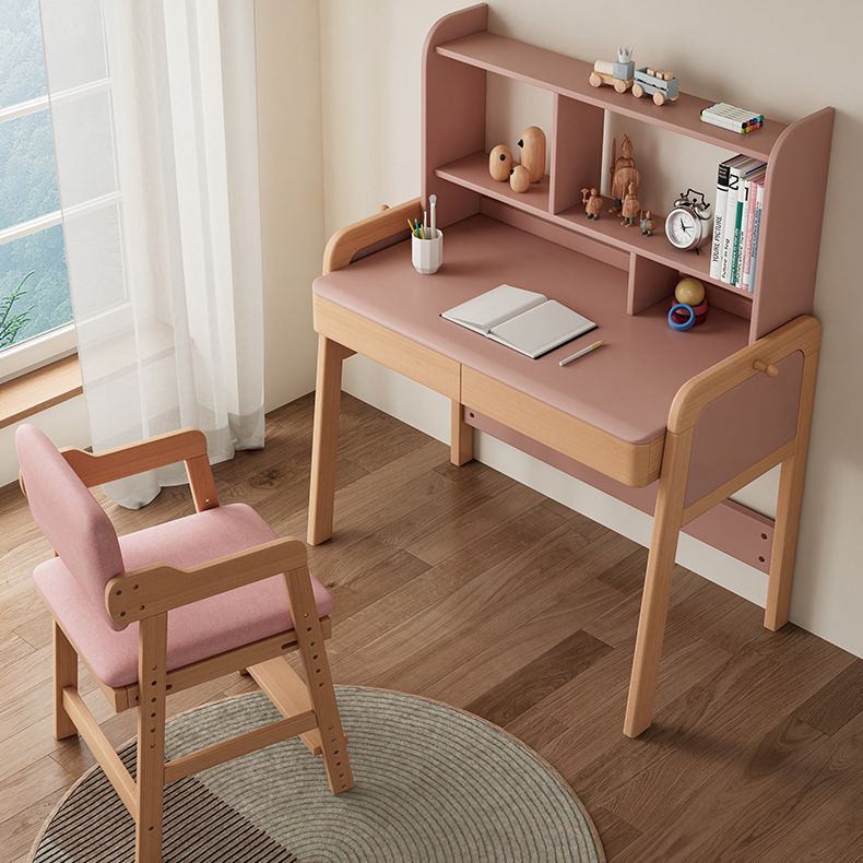 Wooden Desk and Chair Kids Writing Desk with Drawers 23.62"W Child Desk