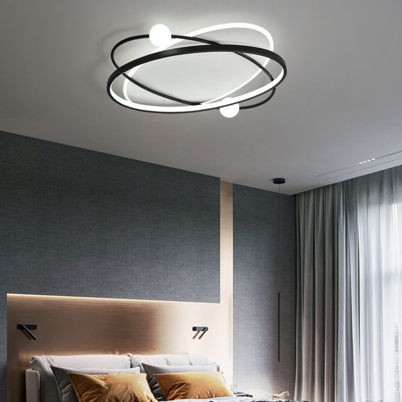 Forme de géométrie de style moderne Assients de plafond métal 4 luminaires de plafond luxules Light