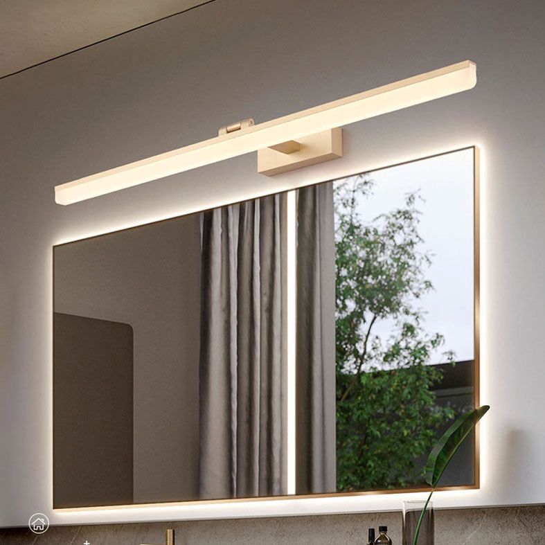 Lámpara de pared de lámpara de montaje lineal moderna de pared de 1 luces de aluminio para el baño