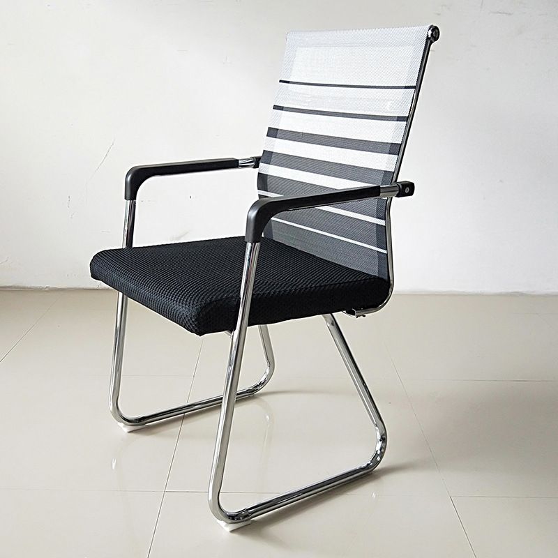 Contemporary Conference Chair Ergonomic No Wheels Office Chair