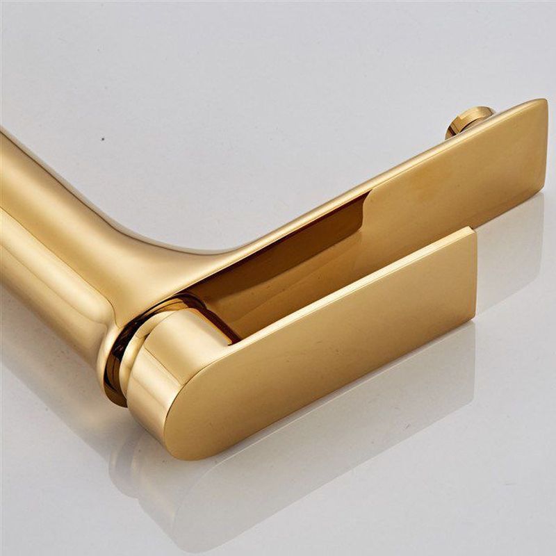 Glam Vessel Sink Faucet Brass Lever Handles with Water Hose Basin Lavatory Faucet