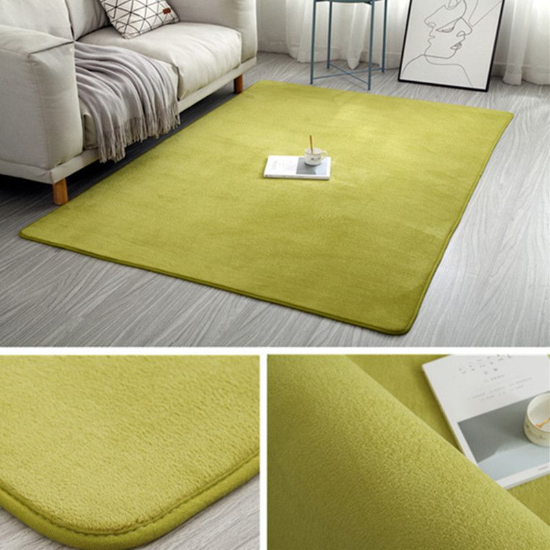 Simple Solid Rug Multi Color Polypropylene Area Carpet Non-Slip Backing Washable Easy Care Indoor Rug for Room