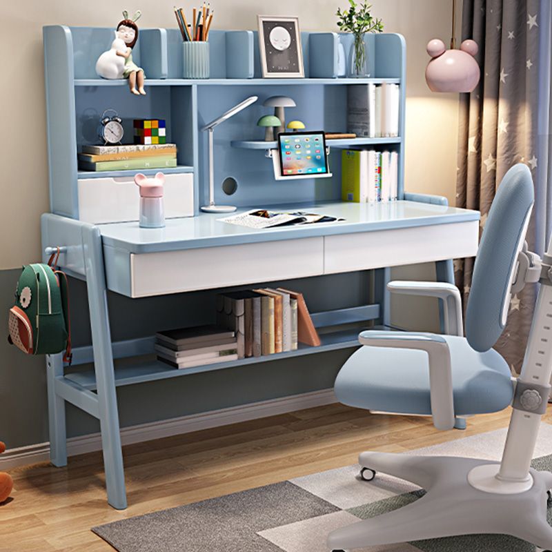 Solid Wood Kids Desk Writing Desk with Storage Drawer Child Desk 23.6"W