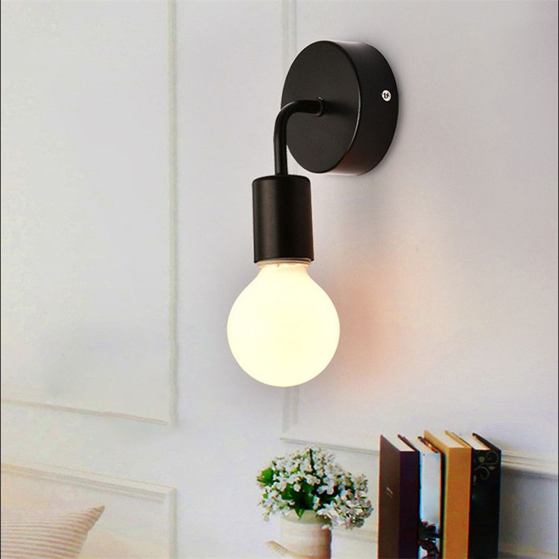 Industrial Wall Sconce Lighting Minimalist Metal 1 Light Wall Light Fixture