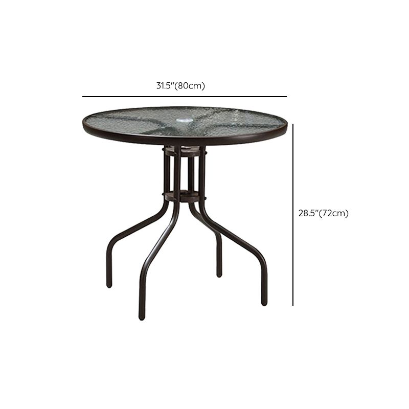 Modern Glass Dining Room Chair and Table Set with Standard Table for Coffee Shop