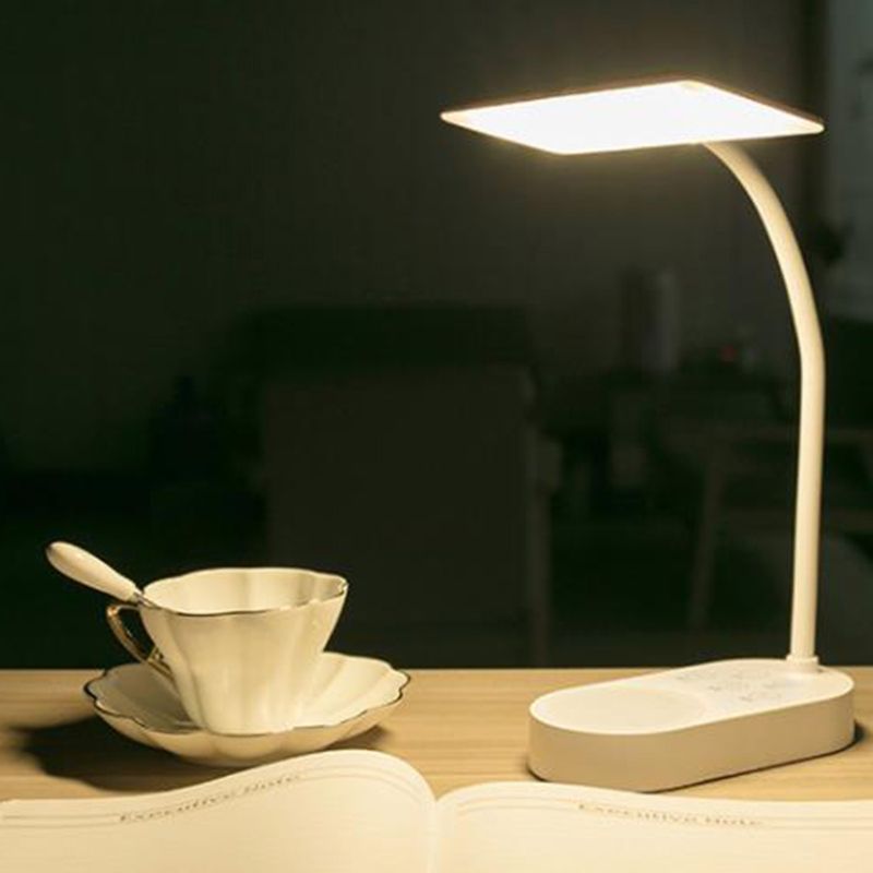 Lampada da scrivania a pannello rettangolare bianco moderno leggero lettura a led per letto