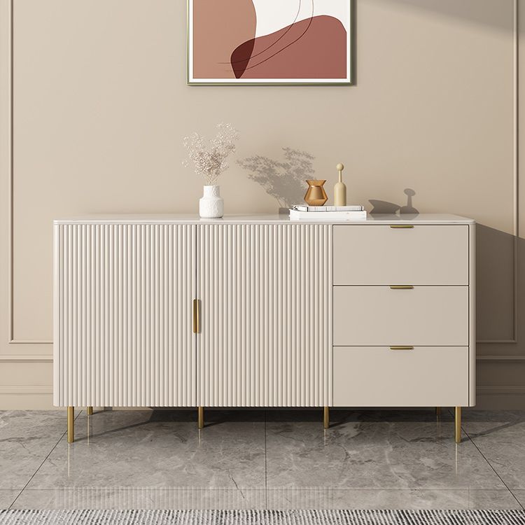 Contemporary Sideboard Stone Sideboard Cabinet with Drawers for Kitchen