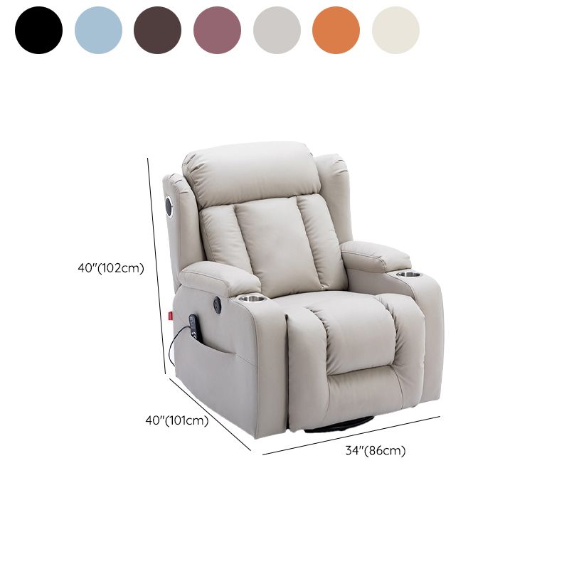 USB Charge Port Recliner Side Pockets Swivel Rocker Standard Recliner