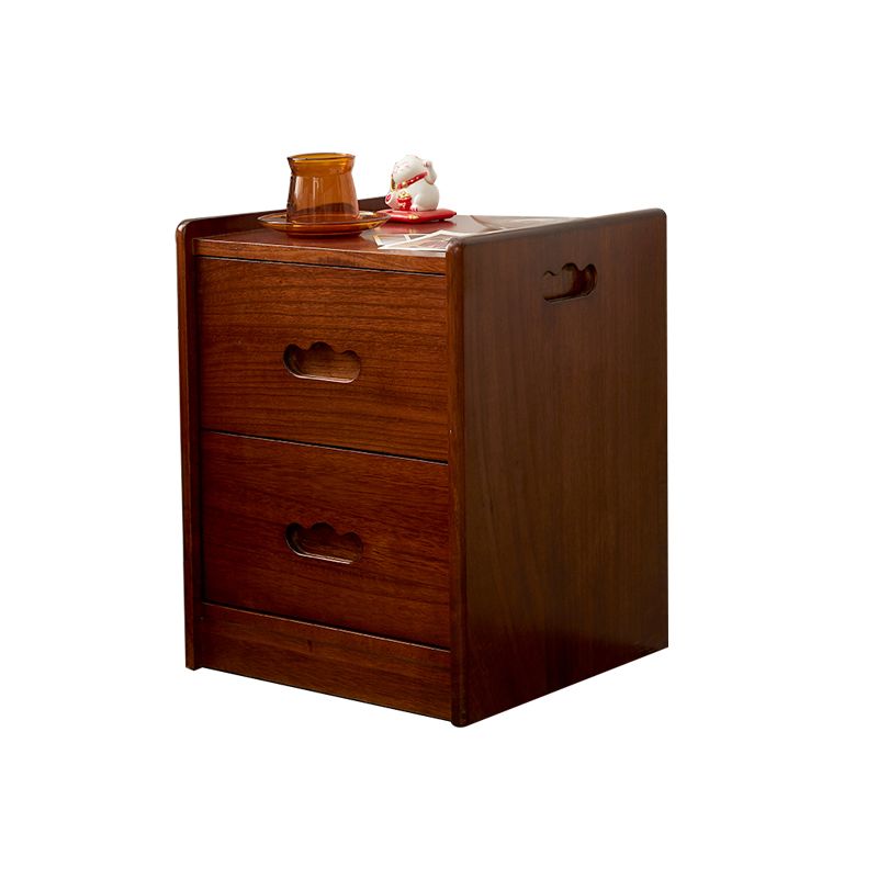 Storage Narrow Nightstand Solid Wood Kids Bedside Table with Drawers