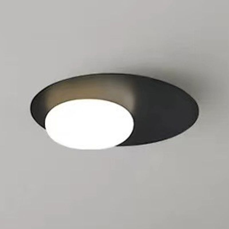 Contemporary Flush Mount Lighting Black/Golden Metal Ceiling Light for Home