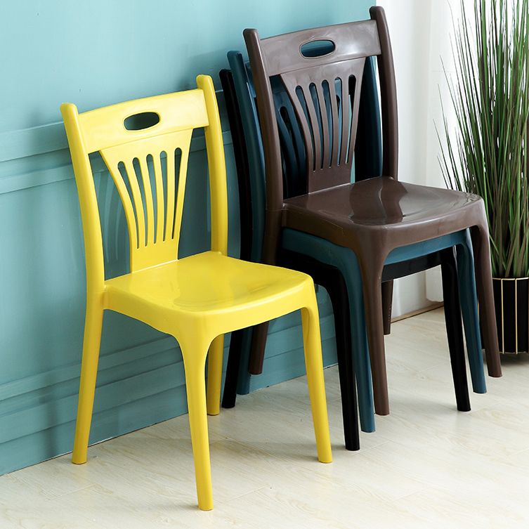 Nordic Style Chairs Dining Armless Chairs for Kitchen with Plastic Legs