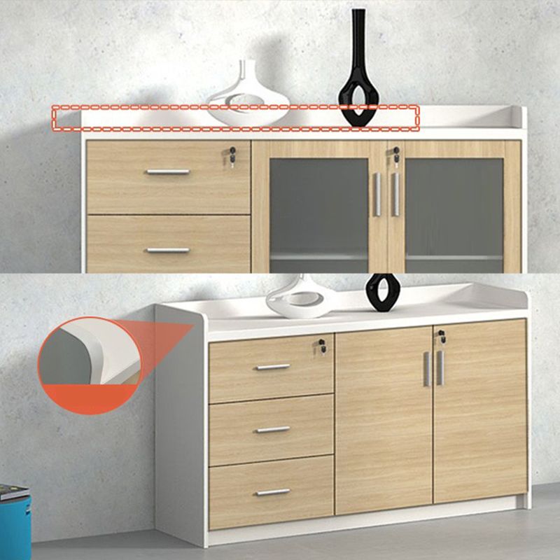 Modern Wood Cabinet Locking Drawers and Storage Lateral Filing Cabinet