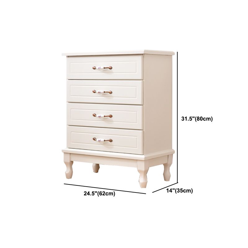 Modern Style Wooden Chest Bedside Storage Chest with Ceramic Handle