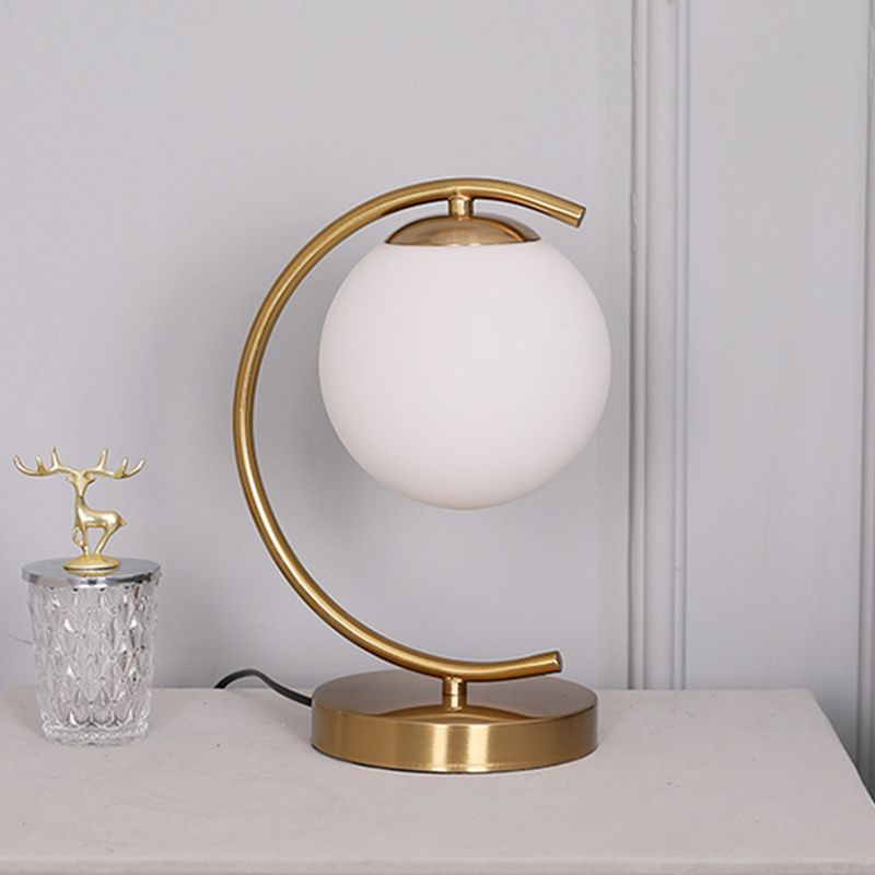 Modern Spherical Table Lamp Glass 1 Light Table Light