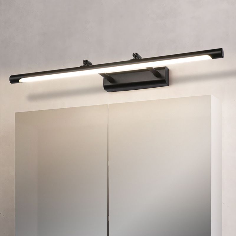 Modern Linear Wall Mounted Vanity Lights Metal Vanity Mirror Lights with Acrylic Shade