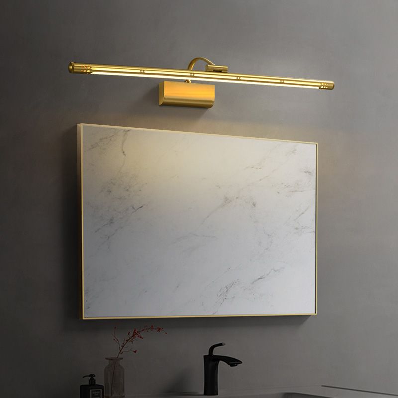 Mid-Century Luxury Style Elongated Wall Mounted Vanity Lights Copper Vanity Wall Light Fixtures for Bathroom