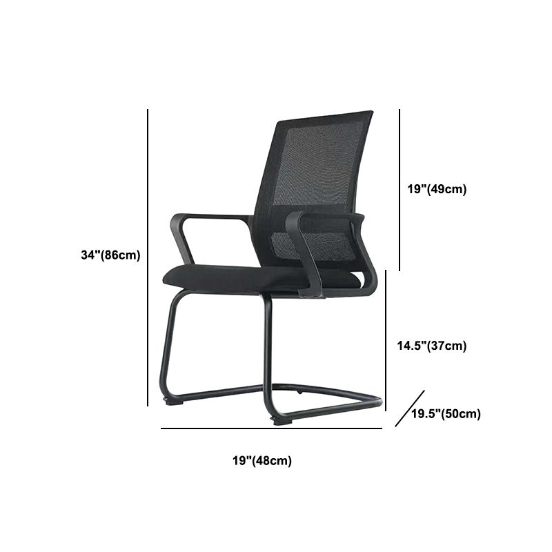 Contemporary Office Chair Black Breathable Air Grid Upholstered Desk Chair