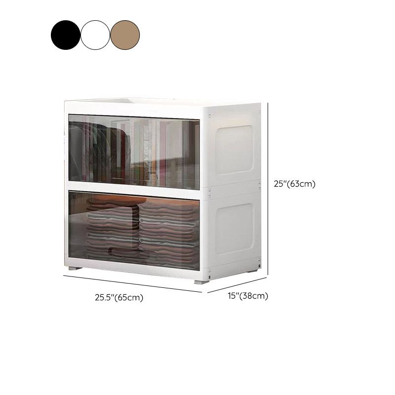 Modern Style Plastic Kids Closet Door Included Bedroom Armoire