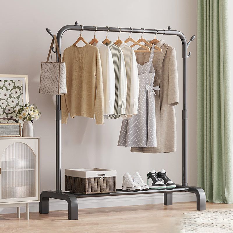 Contemporary Metal Coat Rack Storage Shelving Coat Rack with Coat Hooks