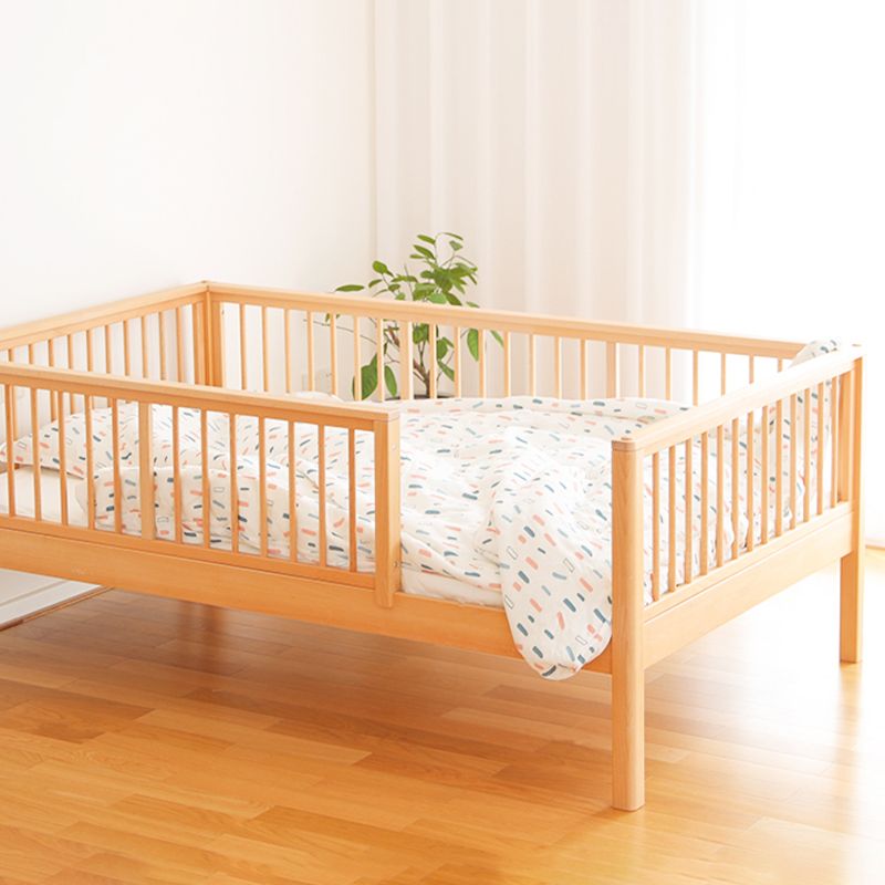 Beech Convertible Crib Height Adjustable Crib with Guardrail