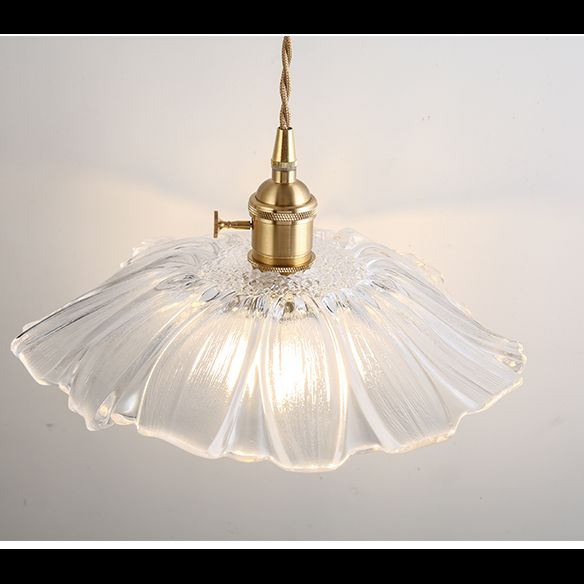 Blumenform Schatten Decke Anhänger Lampe Vintage Industrial Clear Glass Hanging Light