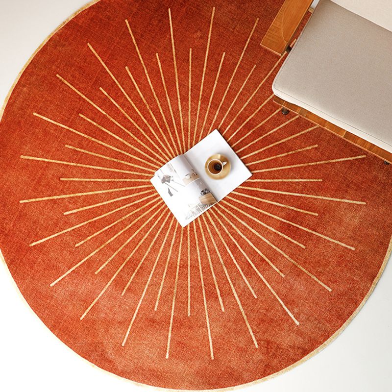 Moderne ronde bruin tapijt indoor tapijt niet-slip achterste tapijt voor slaapkamer