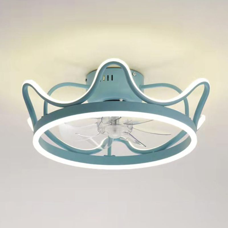 Éclairage de ventilateur de plafond de style moderne Métal 2 LABLE LAVE DE PLADIER LEILLE POUR CHAMBRE