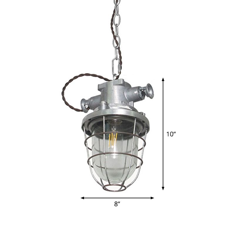 Single Shaded Suspension Lighting Industrial Metal Pendant Ceiling Lamp for Bistro