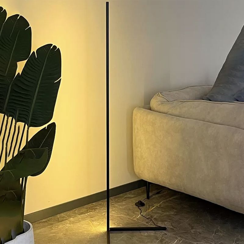 Contemporary Style Linear Floor Lamp Metal 1 Light Floor Light Fixtures