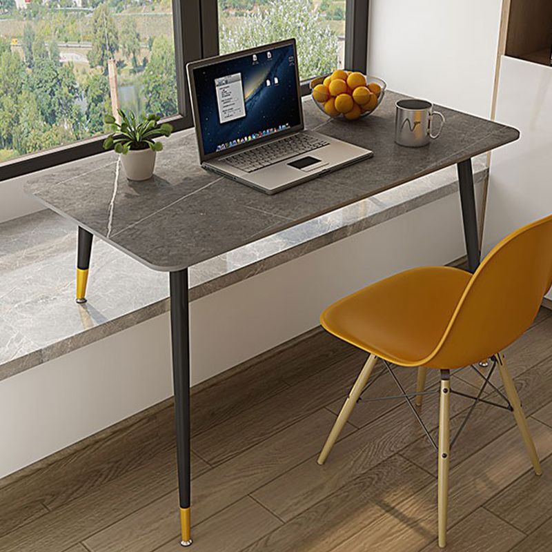 Modern Slate Top Office Desk Rectangle Writing Desk with 4 Legs for Home