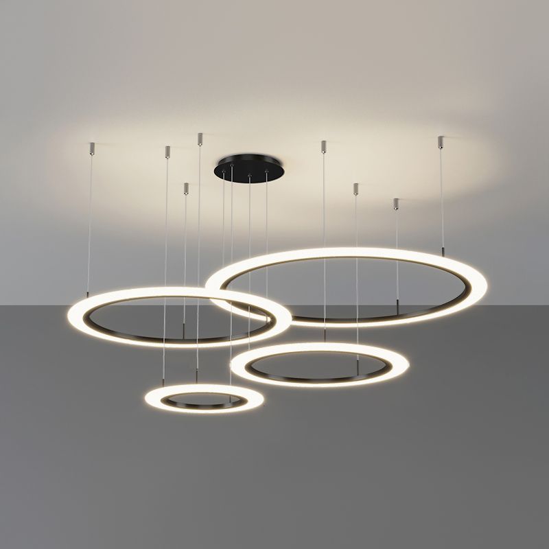 Lalmis de lustre rond moderne