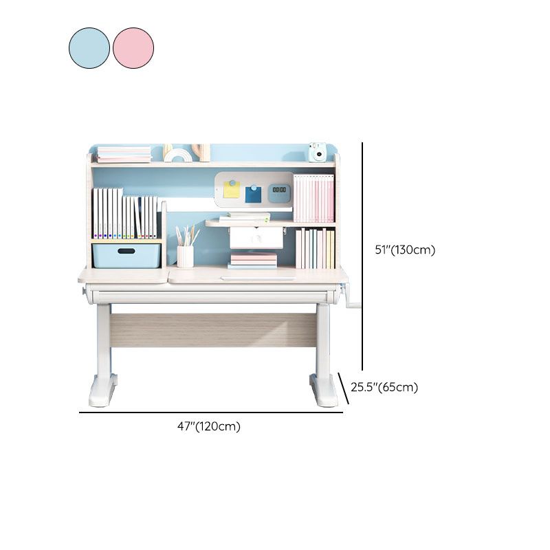 Adjustable Writing Desk Solid Wood Study Desk with Storage Drawer