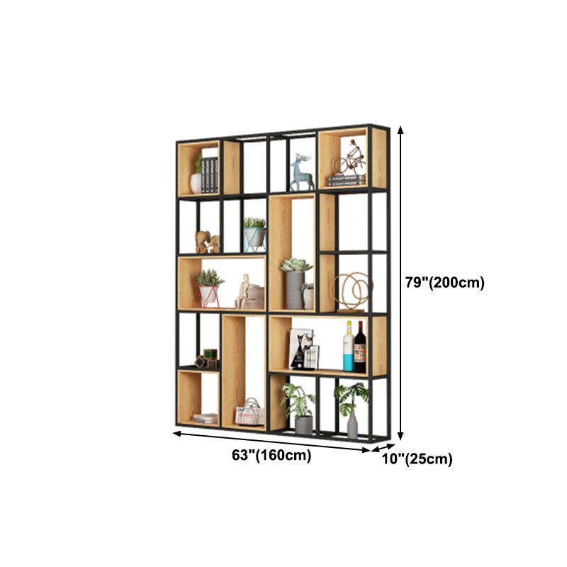 9.84"W Bookshelf Industrial Style Open Back Bookcase for Home and Office